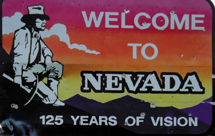 Welcome to Nevada sign